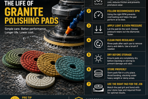 7 Tips to Extend the Life of Granite Polishing Pads