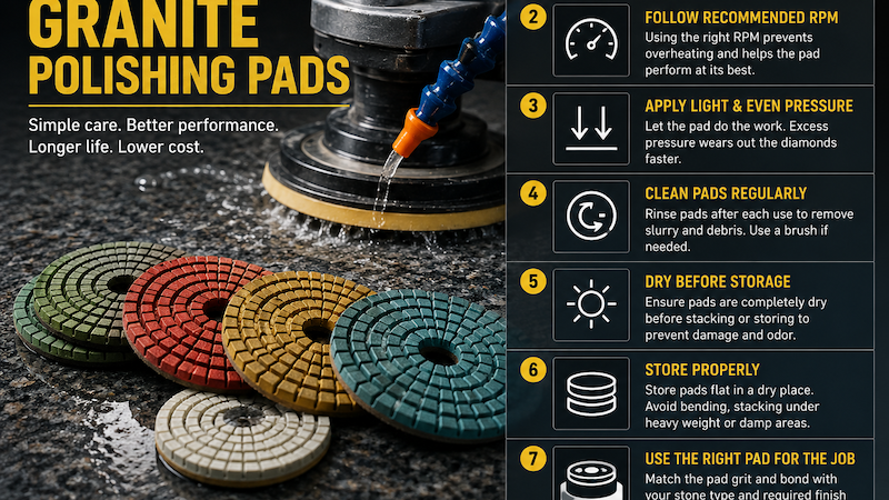7 Tips to Extend the Life of Granite Polishing Pads
