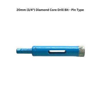 20mm (3/4") Diamond Core Drill Bit - Pin Type