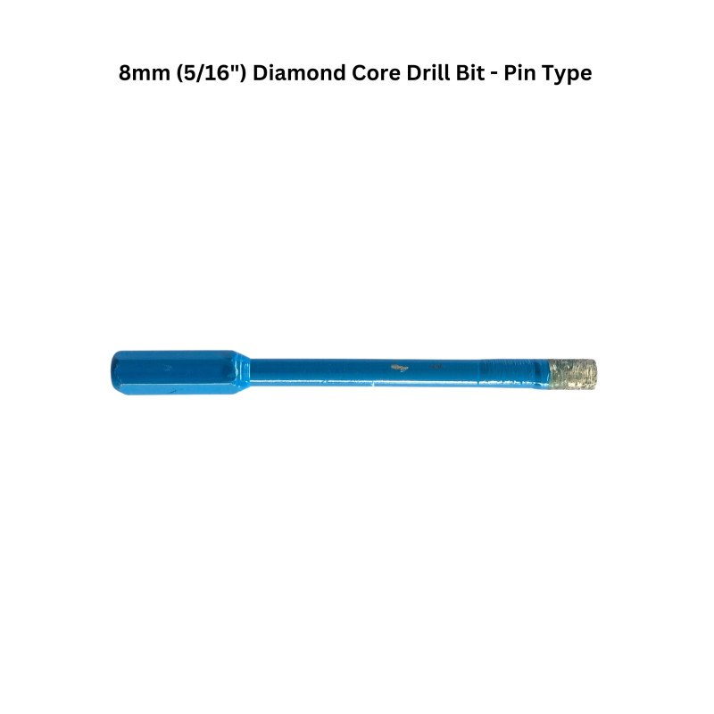 8mm (5/16") Diamond Core Drill Bit - Pin Type