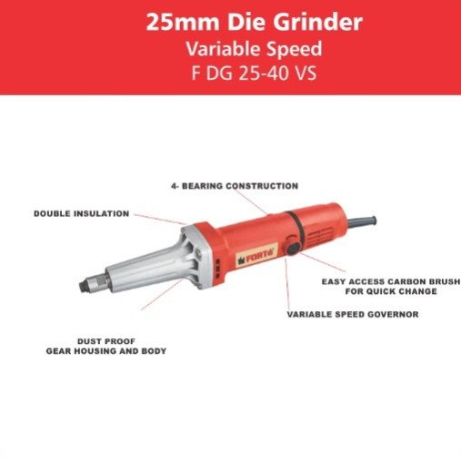 Straight Grinder F DG 25-40 VS (Variable Speed)